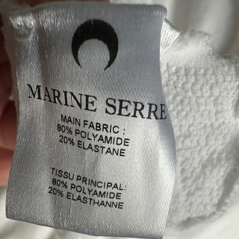 Small Marine Serre White Moon Fishnet Top - Picture 7 of 10